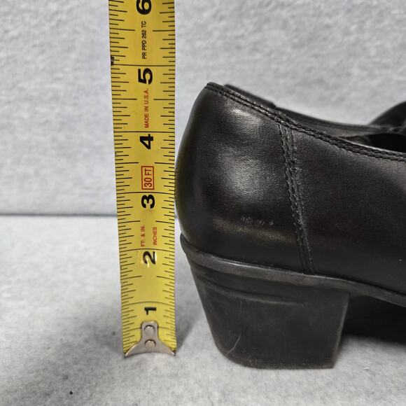 Clarks Emslie Warren Black Heeled Loafers Size 9.5 - Picture 10 of 10